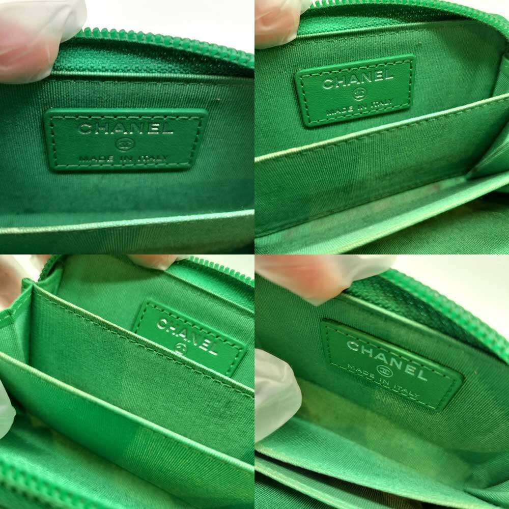 CHANEL Green Caviar Leather Wallet - Picture 4 of 4